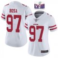 women 49ers #97 Nick Bosa nike white Color Rush Limited Jersey-BD 001