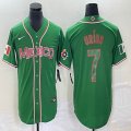 2023 World Cup Mexico #7 Julio Urias green red majestic baseball jerseys 177