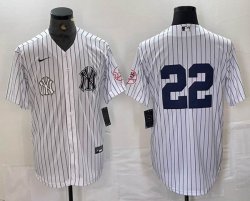 Nike New York Yankees #22 Juan Soto white MLB baseball Jersey Joint name -BD 01