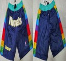 Denver Nuggets blue nba shorts with pocket -XD