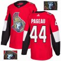 Custom Adidas Ottawa Senators #44 Pageau Red hockey jersey