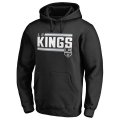 Men's Los Angeles Kings Fanatics Branded Black Iconic Collection On Side Stripe Pullover Hoodie