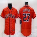 Nike Houston Astros #27 Jose Altuve orange Flexbase Authentic Collection Jersey