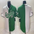 Nike Philadelphia Eagles blank white green splits baseball jerseys Joint name-BD 01