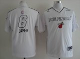 Miami Heat JAMES 6 white shirt