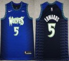 Nike Minnesota Timberwolves #5 Anthony Edwards blue basketball jersey-XD city version