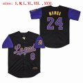 Legend #8 and #24 Mamba black purple Sports Shorts Sleeves Commemorative Edition -SG