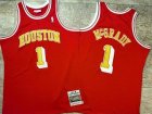 Houston Rockets #1 Tracy McGrady red throwback nba jersey- LT