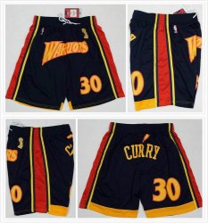 Nike Golden State Warriors #30 Curry black nba champion shorts