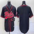 Nike Cincinnati Reds blank black majestic baseball jerseys Joint name -BD 05