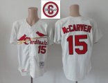 St.Louis Cardinals 15 McCARVER throwback mlb beige jerseys