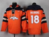 Nike Denver Broncos #18 Peyton Manning orange blue nfl Hooded Sweatshirt(1)