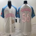 2023 World Cup Mexico #56 Randy Arozarena white skyblue majestic baseball jerseys 27