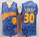 Curry #30 Mitchell & Ness Brand New Golden State Warriors blue NBA Jerseys-S8