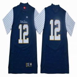 Norte Dame Fighting Irish Ian Book #12 white blue colege football jerseys