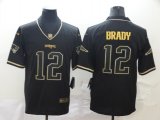 Nike New England Patriots #12 Tom Bradyblack gold Color Rush Limited Jersey