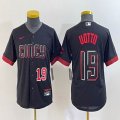 Youth Nike Cincinnati Reds #19 Joey Votto black majestic baseball jerseys 01