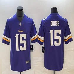 Nike Minnesota Vikings #15 Joshua Dobbs purple Color Rush Limited Jersey