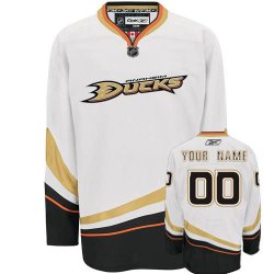 Reebok Anaheim Ducks Customized White Road Authentic Man NHL Jersey