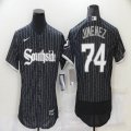 Nike Chicago White Sox #74 Jimenez black Flexbase Authentic Collection Jersey city version-BD