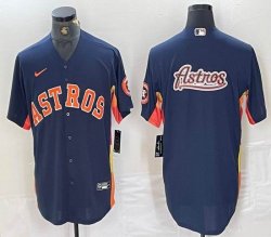 Nike Houston Astros blank blue majestic baseball jersey 03