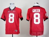 NCAA georgia bulldogs aj green #8 red college football jerseys