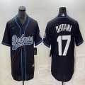 Los Angeles Dodgers #17 Shohei Ohtani black Nike majestic baseball Jersey Joint name -BD