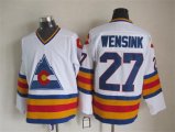 Colorado Avalanche #27 John Wensink white hockey nhl Jersey