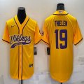 Nike Minnesota Vikings #19 Adam Thielen yellow baseball jerseys Joint name-BD