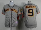 San Francisco Giants 9 Matt Williams grey throwback MLB baseball Jerseys