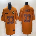 Green Bay Packers #33 Aaron Jones 2023 Brown Salute To Service Limited Jerseys