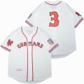 #3 NEW YORK CUBANS BUTTON-DOWN WHITE BASEBALL JERSEY-SG