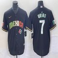 2023 World Cup Mexico #7 Julio Urias black majestic baseball jerseys 237