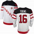 Team Canada Olympic #16 Jonathan Toews White 100th Anniversary Stitched NHL Jerseys