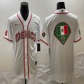 2023 World Cup Mexico blank white majestic baseball jerseys 09