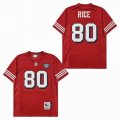 San Francisco 49ers 80 J.Rice Throwback Red NFL jersey-SG