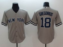 New York Yankees #18 Didi Gregorius gray majestic baseball Jersey