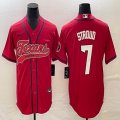 Nike Houston Texans #7 C.J. Stroud red NFL and MLB Baseball jerseys Joint name-BD