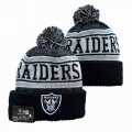 2024 Oakland Raiders black gray NFL Sports Cuffed Knit Hats 01