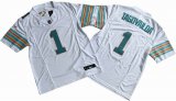 Miami Dolphins 1# Tua Tagovailoa white throwback Nike Vapor F.U.S.E. Limited Jersey