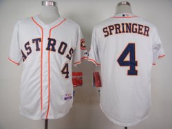 Houston Astros #4 George Springer white MLB baseball Jerseys