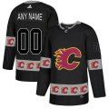 Custom Adidas Calgary Flames black fashion ice hockey Jersey