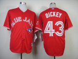 Toronto Blue Jays #43 R.A. Dickey red mlb Jersey