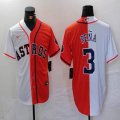 Nike Houston Astros #3 Jeremy Pena orange and white splits majestic baseball jerseys 06