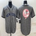 Nike New York Yankees blank Hemp grey majestic baseball Jerseys-BD