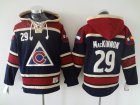 Colorado Avalanche Nathan Mackinnon 29# red dark blue Ice Hockey Hooded Sweatshirt