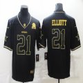 Nike Dallas Cowboys #21 Ezekiel Elliott Black throwback black Color Rush Limited Jerseys