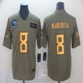 Titans #8 Marcus Mariota green gold Nike Camo 2019 Salute to Service Retired Limited Jersey#40