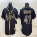 Nike New Orleans Saints #41 Alvin Kamara black nfl and baseball jerseys Joint name-BD