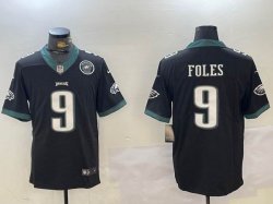 Nike Philadelphia Eagles #9 Nick Foles black Color Rush Limited Jersey 01